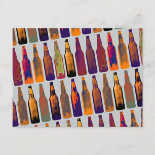 Patroon van BIER flessen Briefkaart