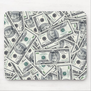 Patroon van biljetten van vijftig dollar muismat