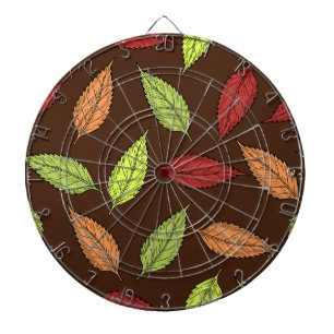 Patroon van bladeren, kleurrijke bladeren, herfstb dartbord