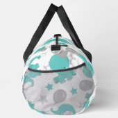 Patroon van blauw-olifantenblauw, luifaantjes, ste plunjezak (Rechts)