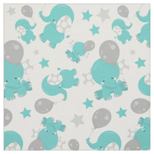 Patroon van blauw-olifantenblauw, luifaantjes, ste stof