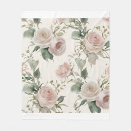 patroon van bloeiende Rozen Fleece Deken