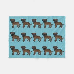 Patroon Van Bruin Gestreepte Engelse Mastiff Honde Fleece Deken