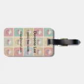  patroon van cupcakes bagagelabel (Achterkant horizontaal)