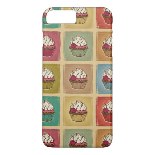  patroon van cupcakes 	iPhone 8 plus / 7 plus hoesje