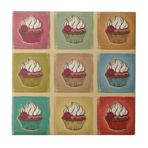 patroon van cupcakes tegeltje