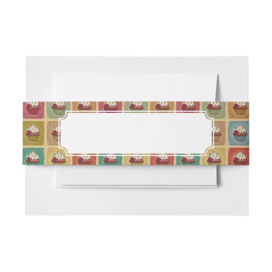  patroon van cupcakes uitnodigingen wikkel (Voorkant Voorbeeld)