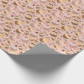 Patroon van de cakeekhoorn cadeaupapier (Hoek)