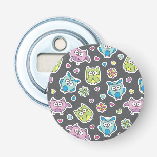 patroon van de cartoon button flesopener
