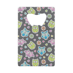 patroon van de cartoon kredietkaart flessenopener