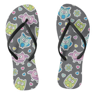 patroon van de cartoon teenslippers