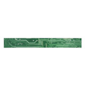 patroon van de computer met groene elektronische s grosgrain lint (Voorkant)