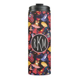 Patroon van de lammeren kikkers Monogram Thermosbeker