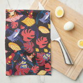 Patroon van de lammeren kikkers theedoek (Quarter Fold)