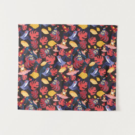 Patroon van de lammeren kikkers wandkleed (Voorkant (horizontaal))