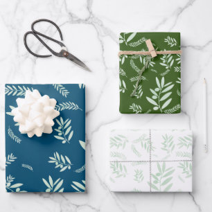 patroon van de natuurlijke olijftak inpakpapier vel