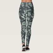 patroon van de natuurlijke olijftak leggings (Achterkant)