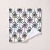 Patroon van de palmboom van de verfdaling bad handdoek (Wasdoekje)