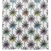 Patroon van de palmboom van de verfdaling douchegordijn (Voorkant)