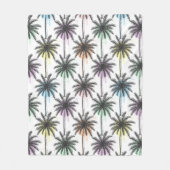 Patroon van de palmboom van de verfdaling fleece deken (Voorkant)