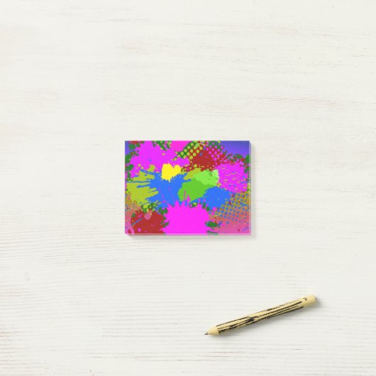 Patroon van de schilder 3 post-it® notes (Op bureau)