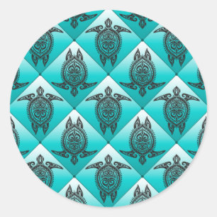 Patroon van de Schildpadden van het Zee van Ronde Sticker