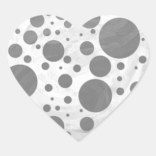 Patroon van de Stip van de lei het Grijze Hart Sticker