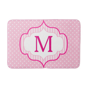 Patroon van de Stip van het Monogram van de Douane Badmat
