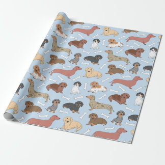 patroon van de variëteit dachshund cadeaupapier