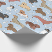 patroon van de variëteit dachshund cadeaupapier (Hoek)