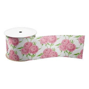 patroon van de waterverf van Peony bouquet Lint