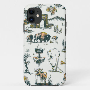 Patroon van dieren in Yellowstone National Park iPhone 11 Hoesje