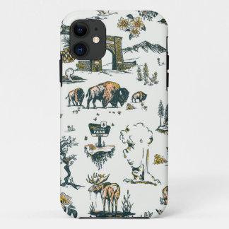 Patroon van dieren in Yellowstone National Park iPhone 11 Hoesje