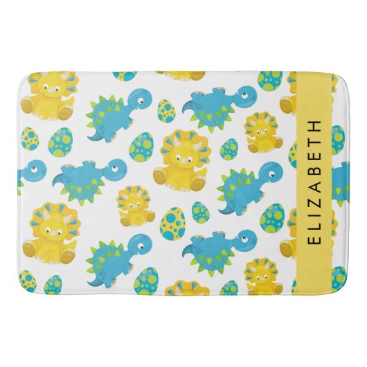 Patroon van dinosaurussen, schattige dinosaurussen badmat (Voorkant)