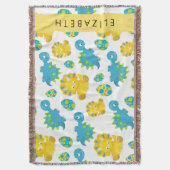 Patroon van dinosaurussen, schattige dinosaurussen deken (Voorkant Verticaal)