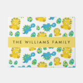 Patroon van dinosaurussen, schattige dinosaurussen deurmat (Voorkant)