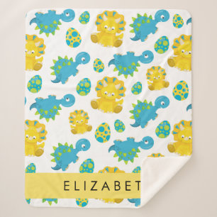 Patroon van dinosaurussen, schattige dinosaurussen sherpa deken