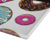 Patroon van donuts, kleurrijke donuts, Jouw naam Snijplank (Hoek)