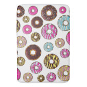 patroon van donuts, kleurrijke donuts, sproeten badmat (Voorkant Verticaal)