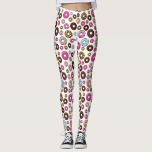 patroon van donuts, kleurrijke donuts, sproeten leggings