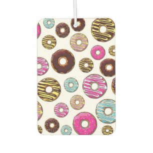 patroon van donuts, kleurrijke donuts, sproeten luchtverfrisser
