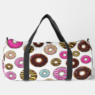 patroon van donuts, kleurrijke donuts, sproeten plunjezak