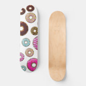 patroon van donuts, kleurrijke donuts, sproeten skateboard (Voorkant)