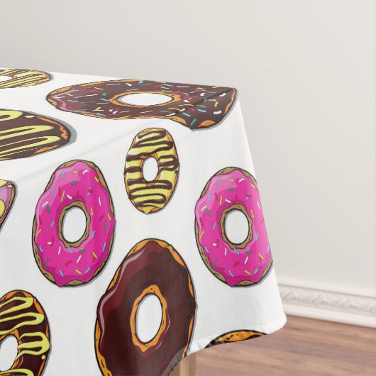 patroon van donuts, kleurrijke donuts, sproeten tafelkleed (Voorbeeld)