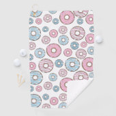 patroon van donuts, roze donuts, blauwe donuts golfhanddoek (Insitu)