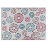 patroon van donuts, roze donuts, blauwe donuts snijplank (Voorkant)