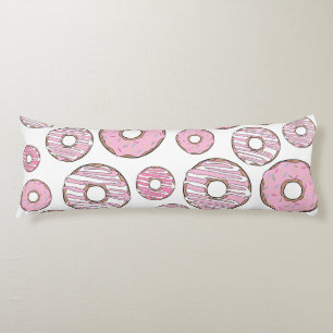 Patroon van donuts, roze donuts, spikkels lichaamskussen