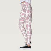 patroon van donuts, roze donuts, sproeten leggings (Links)