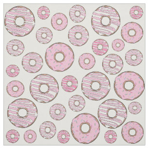 patroon van donuts, roze donuts, sproeten stof