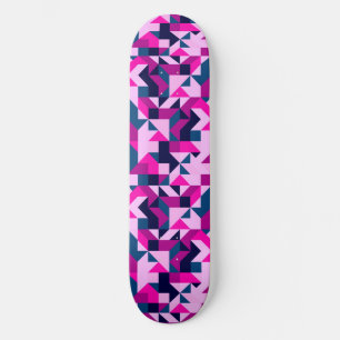 Patroon van driehoeken en vierkanten van geometris skateboard